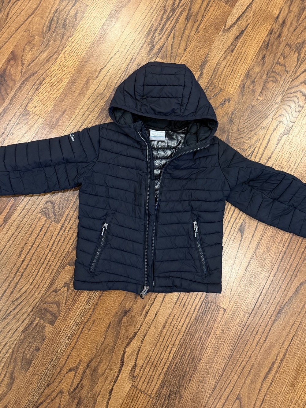 Columbia Boy’s 4-5 XXS Hooded Puffer Jacket - Black